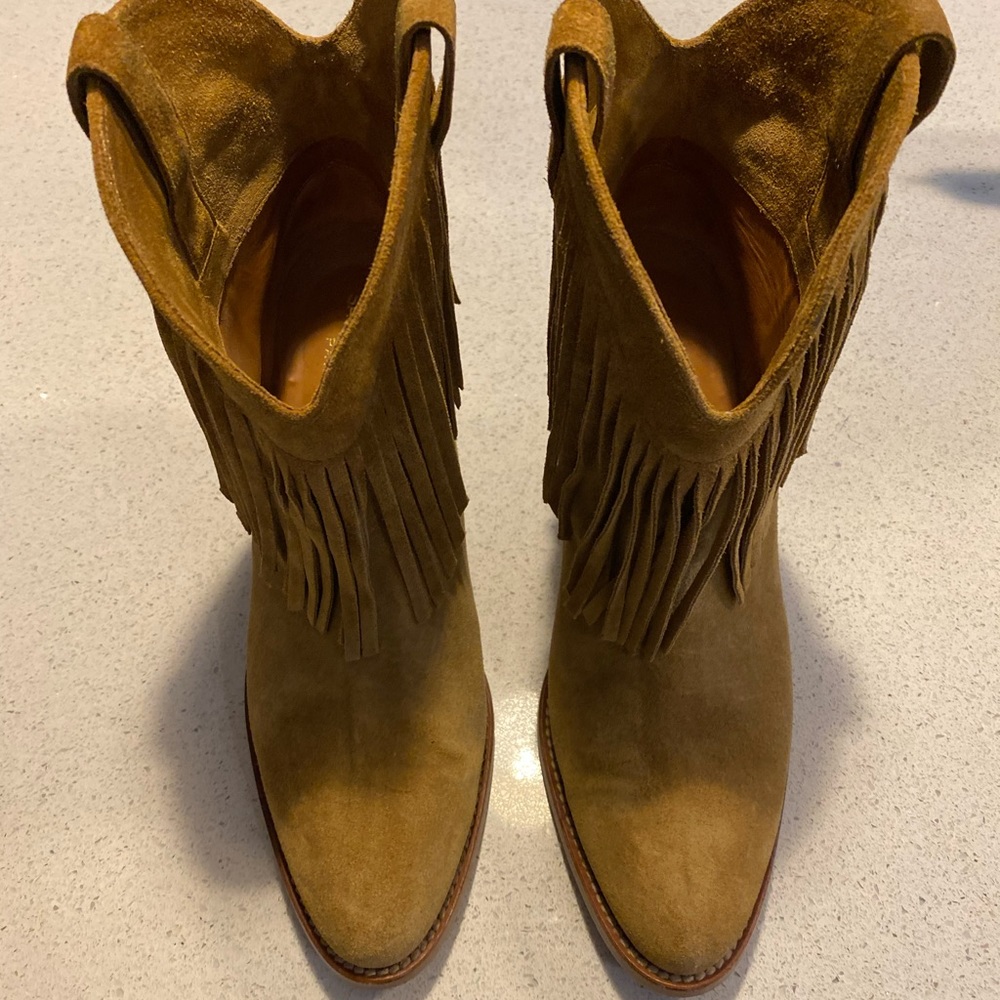 Saint Laurent Western fringe boot
